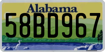 AL license plate 58BD967