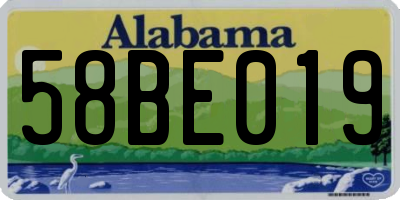AL license plate 58BE019