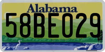 AL license plate 58BE029