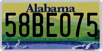 AL license plate 58BE075