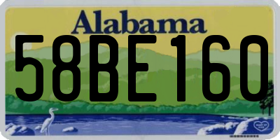 AL license plate 58BE160