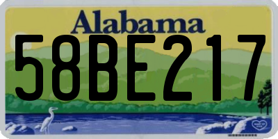 AL license plate 58BE217