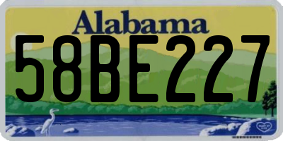 AL license plate 58BE227