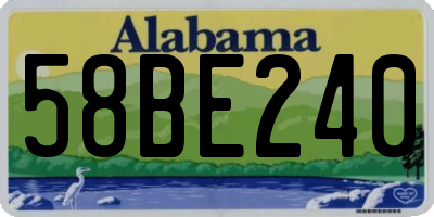 AL license plate 58BE240