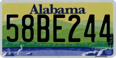 AL license plate 58BE244