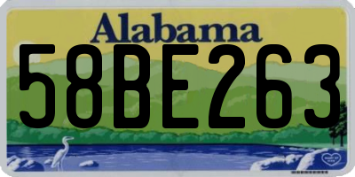 AL license plate 58BE263
