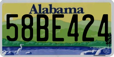 AL license plate 58BE424