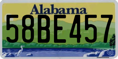 AL license plate 58BE457