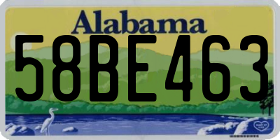AL license plate 58BE463