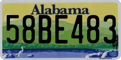 AL license plate 58BE483