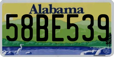 AL license plate 58BE539