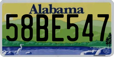 AL license plate 58BE547