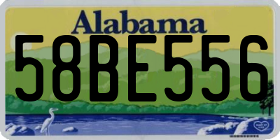 AL license plate 58BE556