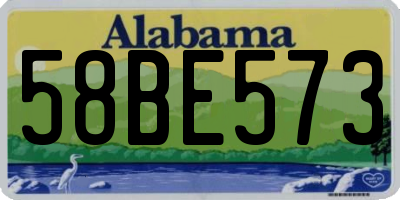 AL license plate 58BE573