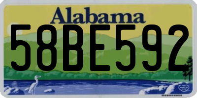 AL license plate 58BE592