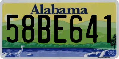 AL license plate 58BE641