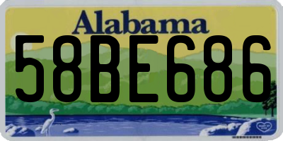 AL license plate 58BE686