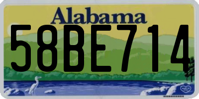 AL license plate 58BE714