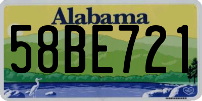 AL license plate 58BE721