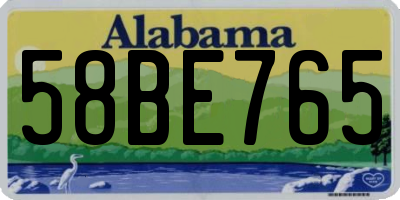 AL license plate 58BE765