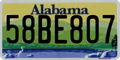 AL license plate 58BE807