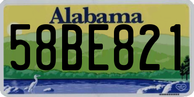 AL license plate 58BE821