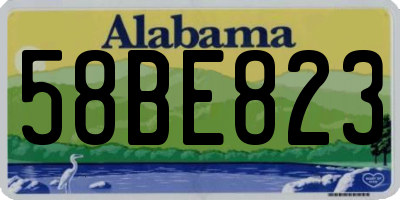 AL license plate 58BE823
