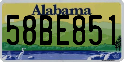 AL license plate 58BE851