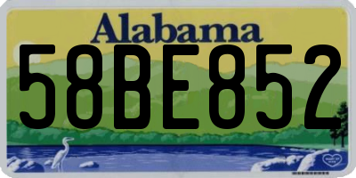AL license plate 58BE852