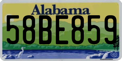 AL license plate 58BE859
