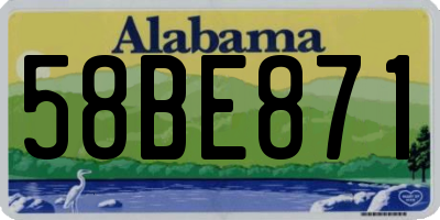 AL license plate 58BE871