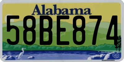 AL license plate 58BE874