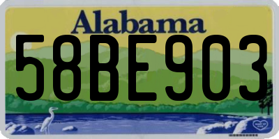 AL license plate 58BE903