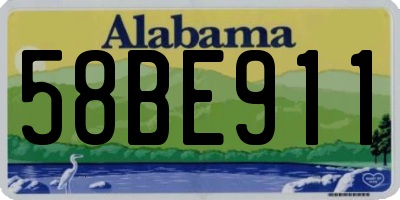 AL license plate 58BE911