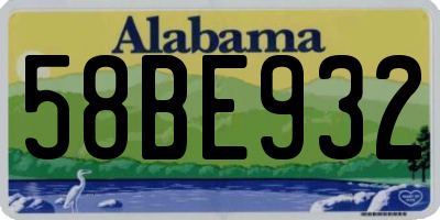 AL license plate 58BE932