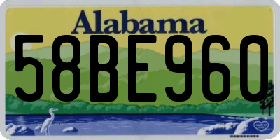 AL license plate 58BE960