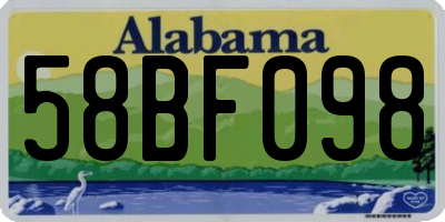 AL license plate 58BF098