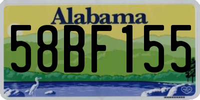 AL license plate 58BF155