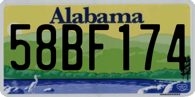 AL license plate 58BF174