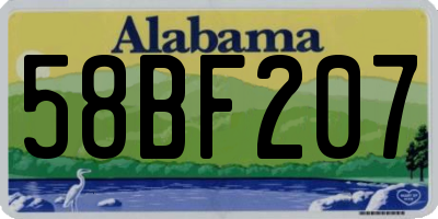 AL license plate 58BF207