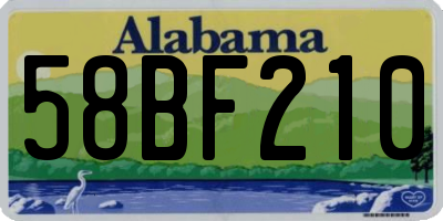 AL license plate 58BF210
