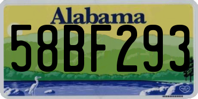 AL license plate 58BF293