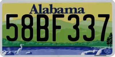 AL license plate 58BF337