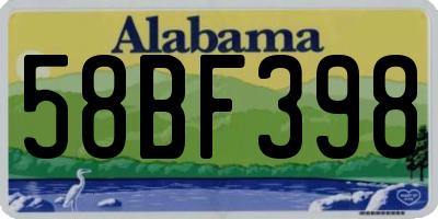 AL license plate 58BF398
