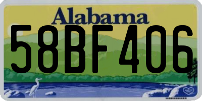 AL license plate 58BF406