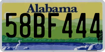 AL license plate 58BF444