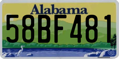 AL license plate 58BF481