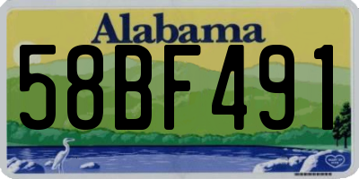 AL license plate 58BF491
