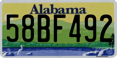 AL license plate 58BF492