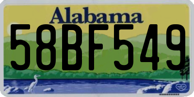 AL license plate 58BF549